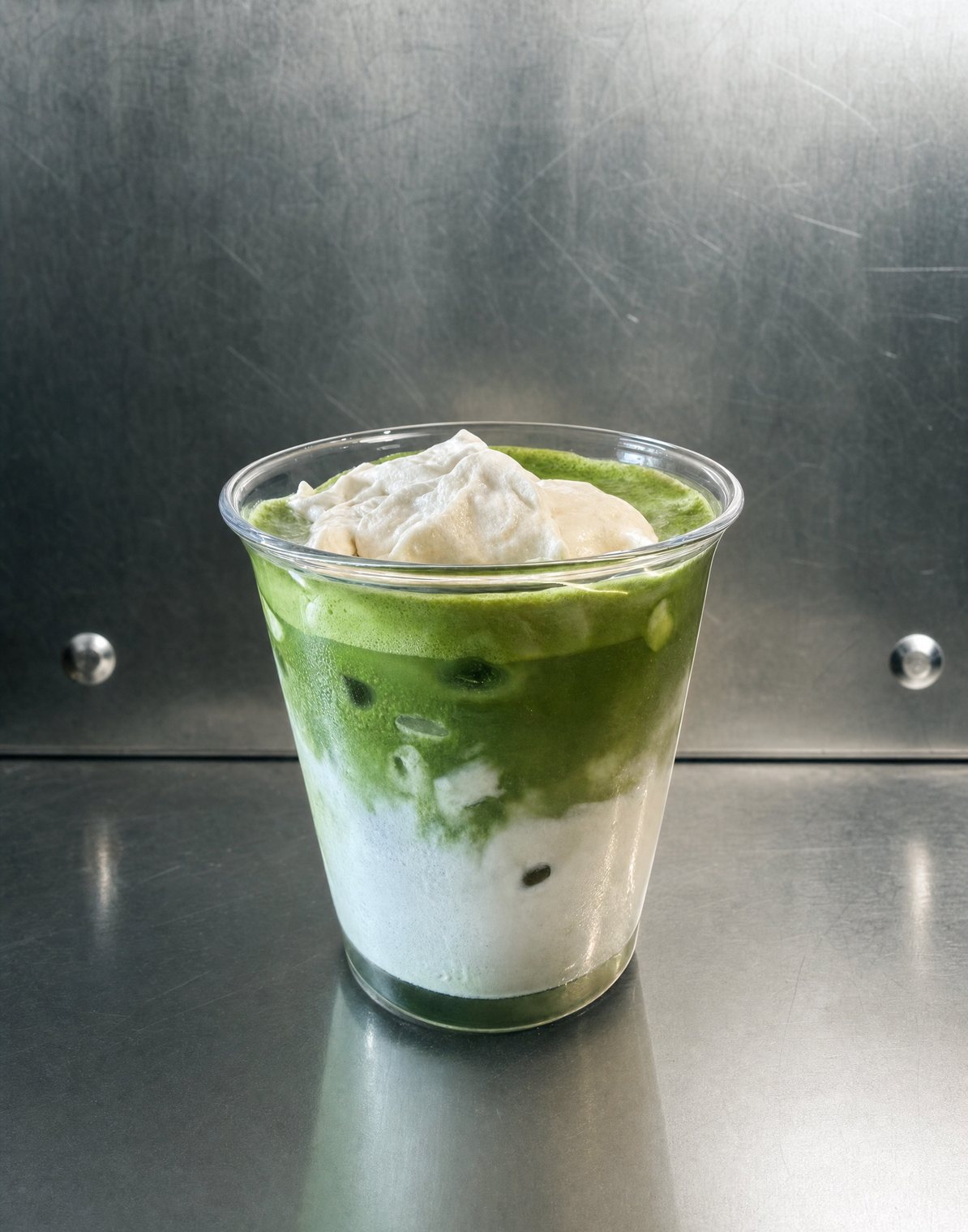 Iced matcha banana cream latte at Thuy's Vietnamese cafe in Uluwatu, Bali
