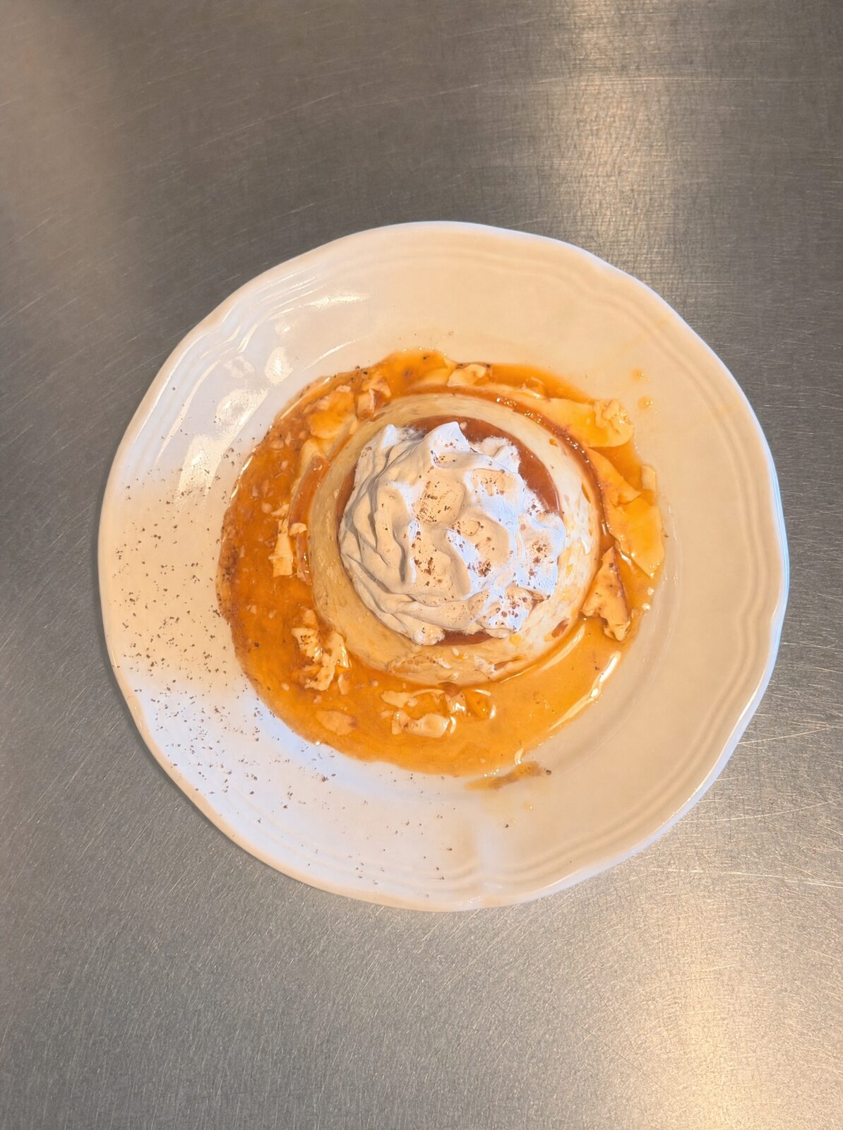 Vietnamese crème caramel dessert at Thuy's, Uluwatu, Bali