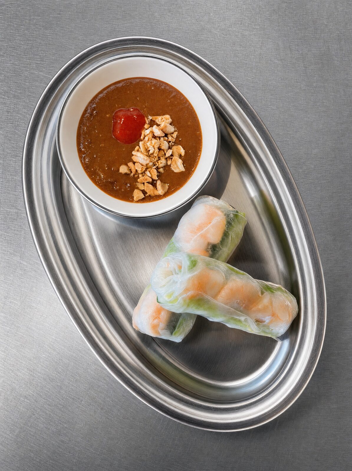 Fresh prawn rice paper rolls (gỏi cuốn) at Thuy's, Uluwatu, Bali